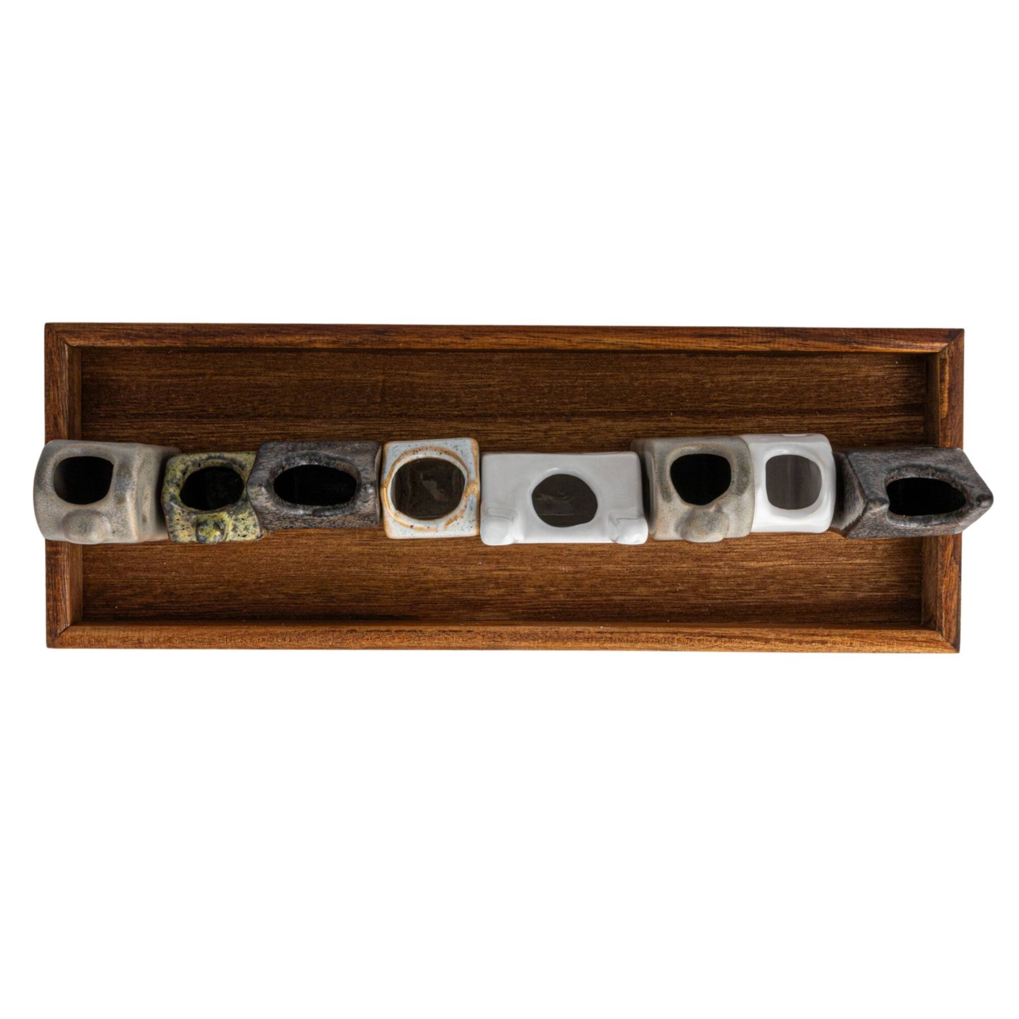 Hello Honey® 4" Bohemian House-Shaped Stoneware Vase Set